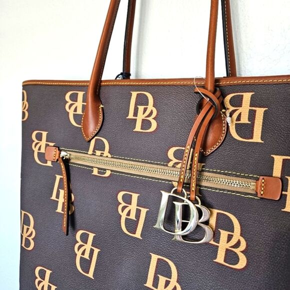 NWT Dooney & Bourke | DB Logo Monogram Large Tote - Picture 3 of 6